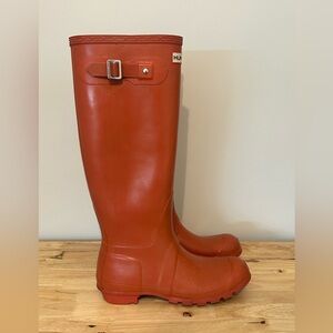 Hunter Original Gloss Tall Welly Rain Boots sz 8 US EU 39